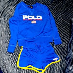 Sweater and shorts polo set
